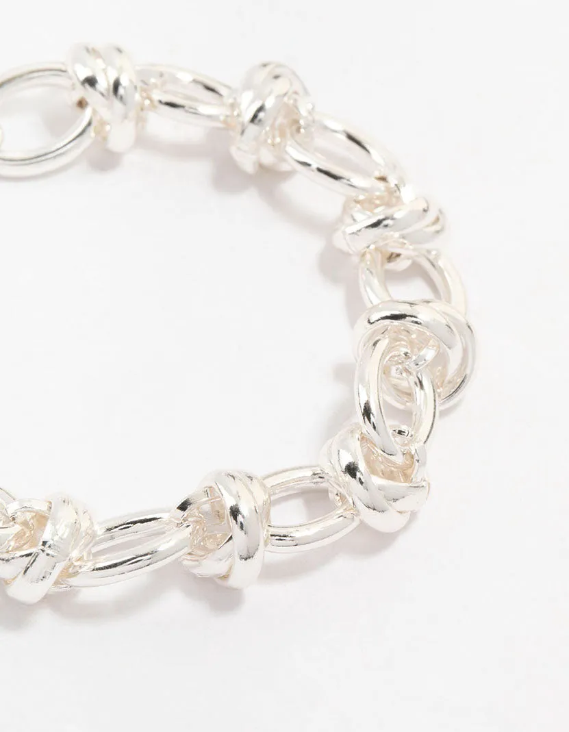 Silver Plated Knotted Chain Bracelet sold by lovisa product image thumbnail 2