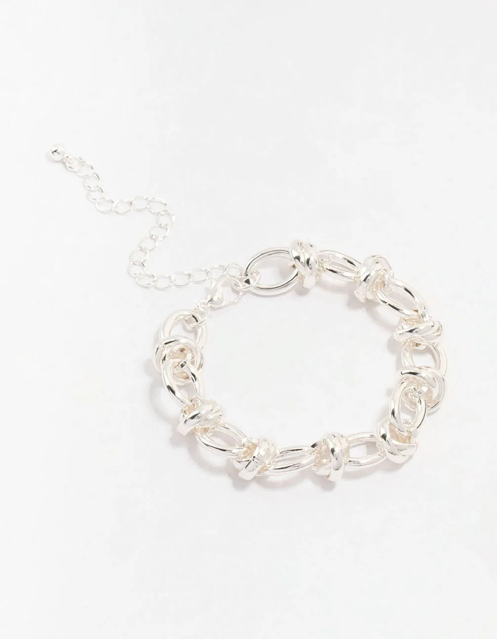 Silver Plated Knotted Chain Bracelet sold by lovisa