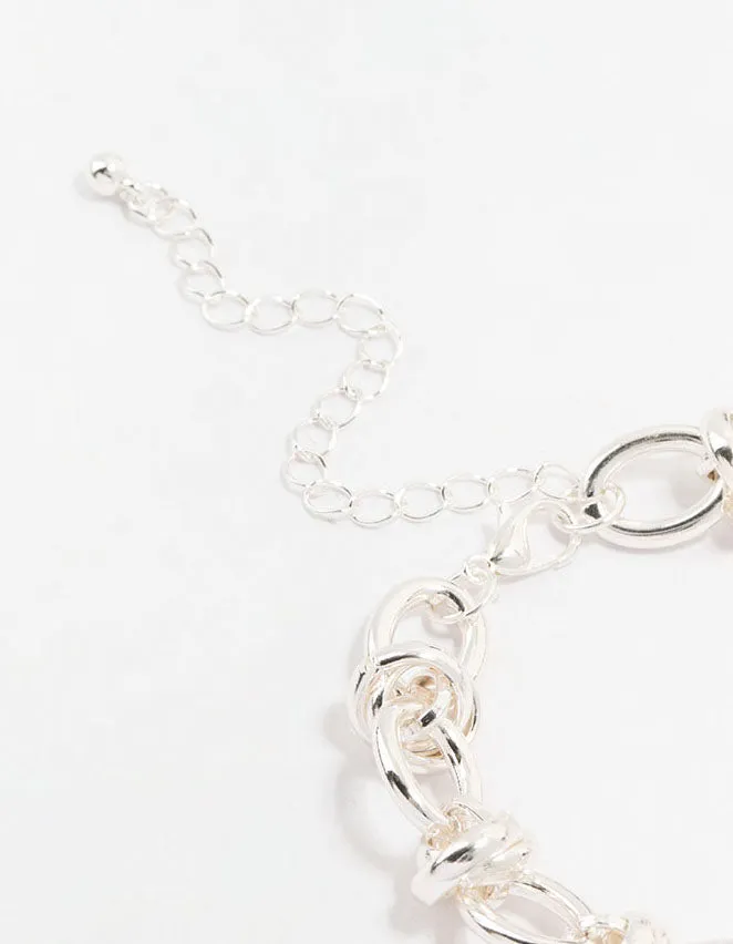 Silver Plated Knotted Chain Bracelet sold by lovisa product image thumbnail 3