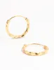 Gold Plated Sterling Silver Twisted Hoop Earrings 15MM sold by lovisa