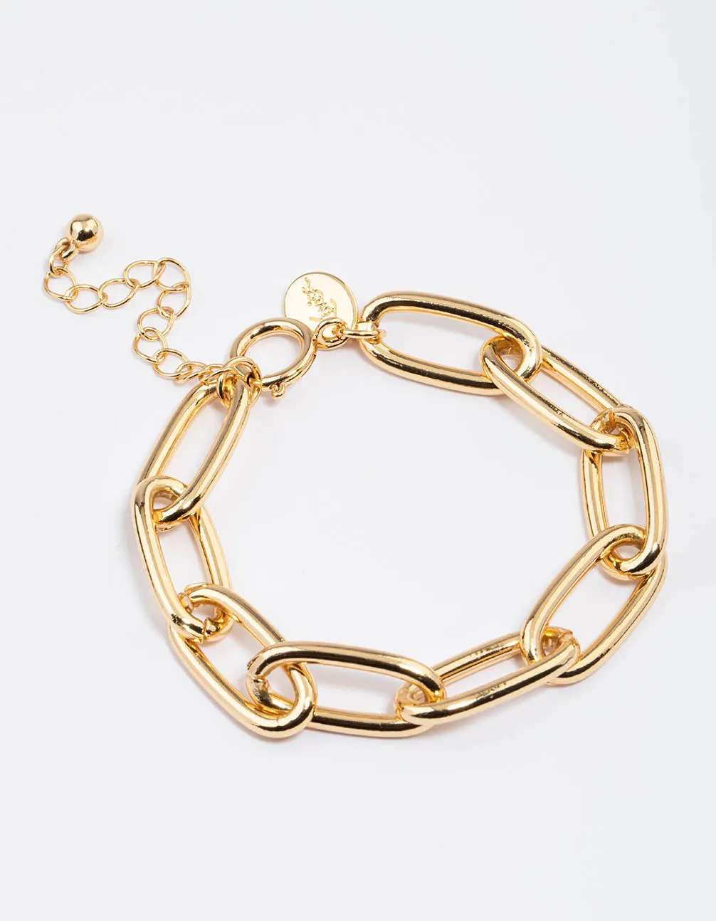 Gold Plated Classic Oval Link Bracelet sold by lovisa