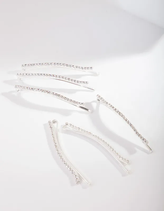 Silver Mini Crystal Pin 6-Pack sold by lovisa