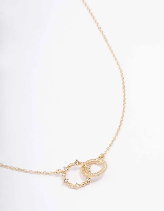 Gold Circle Link Necklace sold by lovisa