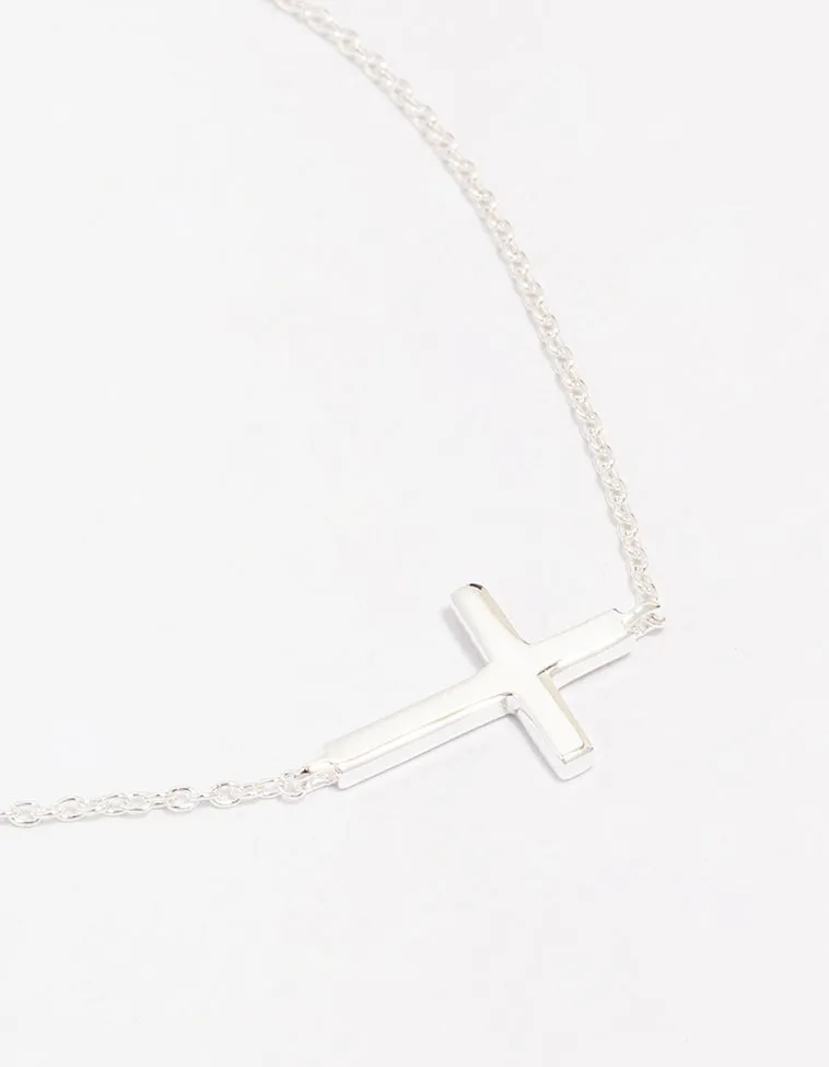 Sterling Silver Horizontal Cross Bracelet sold by lovisa product image thumbnail 2
