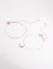 Rose Gold Pearl & Butterfly Bracelet Set sold by lovisa