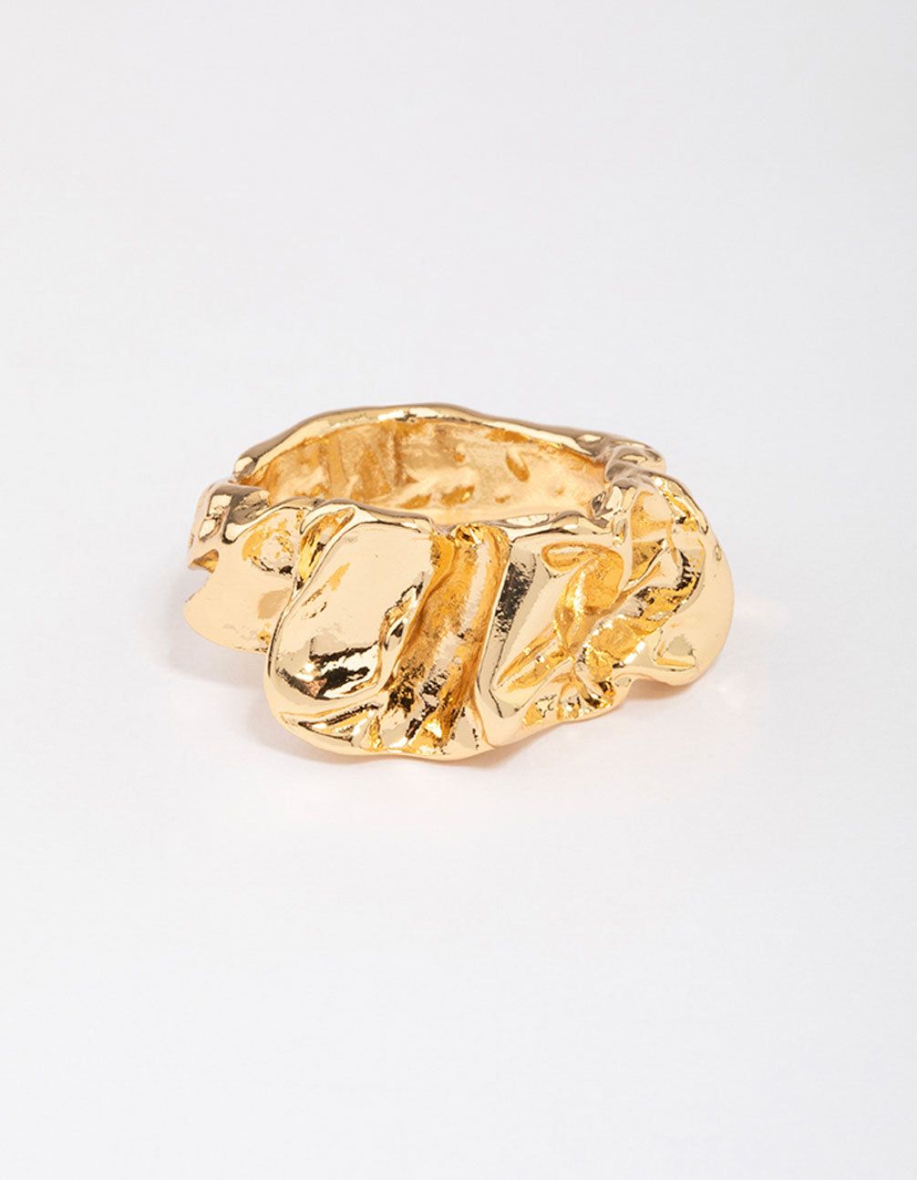 Gold Plated Melted Metal Band Ring sold by lovisa product image thumbnail 3