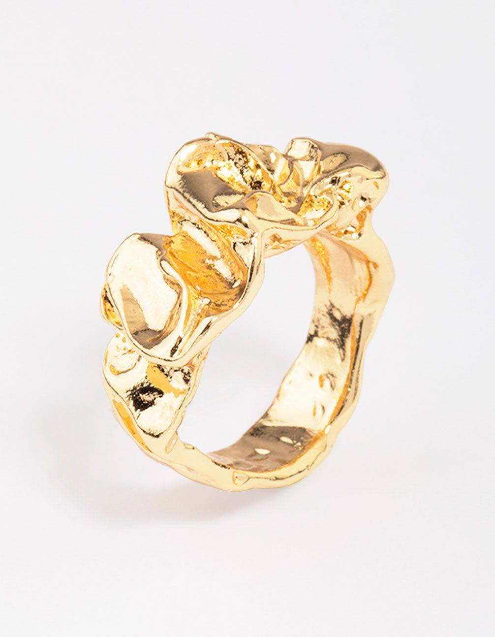 Gold Plated Melted Metal Band Ring sold by lovisa product image thumbnail 2