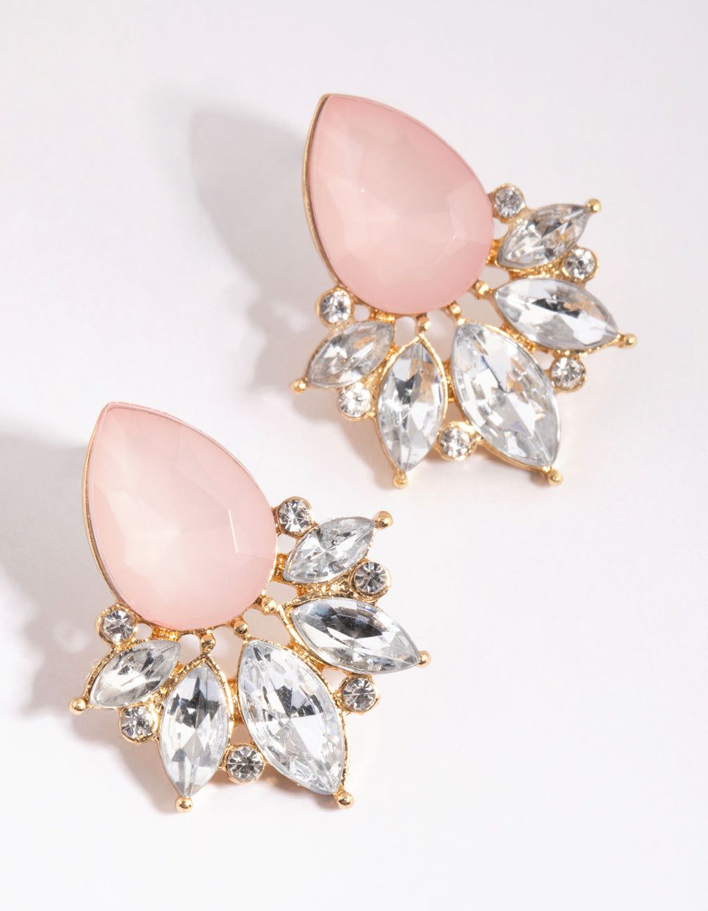 Blush Teardrop Stud Earrings sold by lovisa