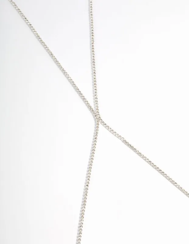 Silver Diamante Cross Body Chain sold by lovisa