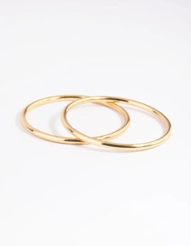 Gold Plated Bangle Set sold by lovisa