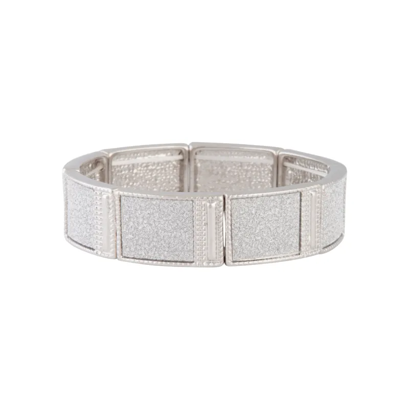 Silver Glitter Square Bracelet sold by lovisa