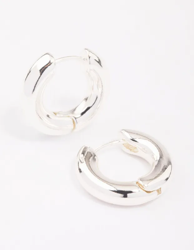Gold Small Plain Clicker Hoop Earrings sold by lovisa
