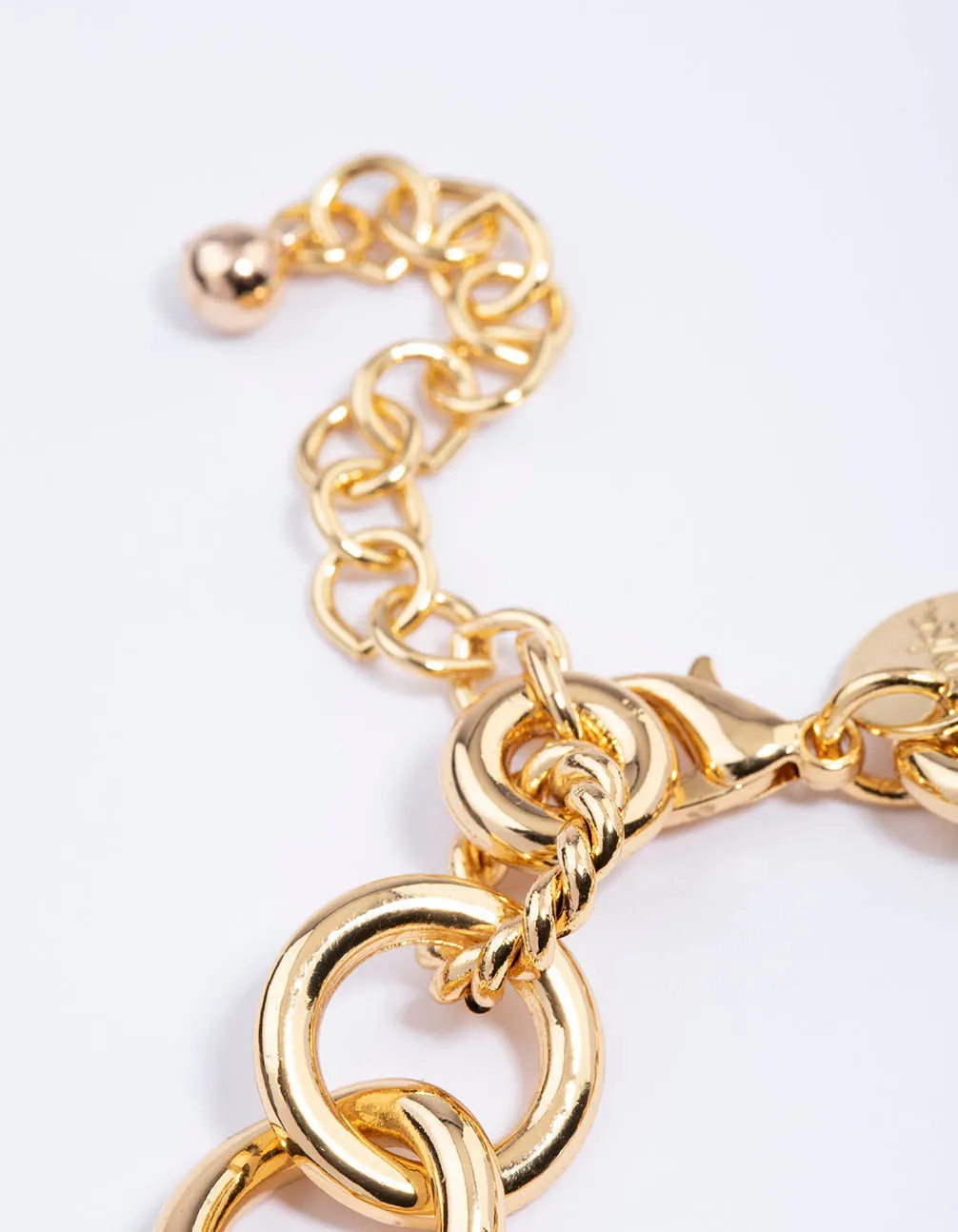 Gold Plated Large Open Chain Freshwater Pearl Bracelet sold by lovisa product image thumbnail 3