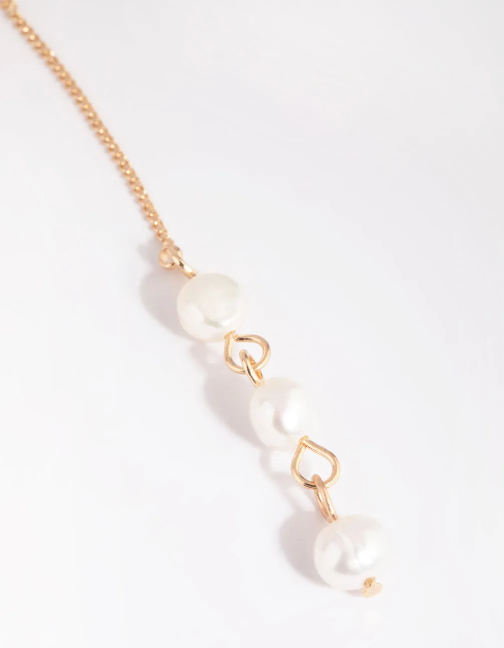 Gold Pearl Thread Through Earrings sold by lovisa product image thumbnail 3