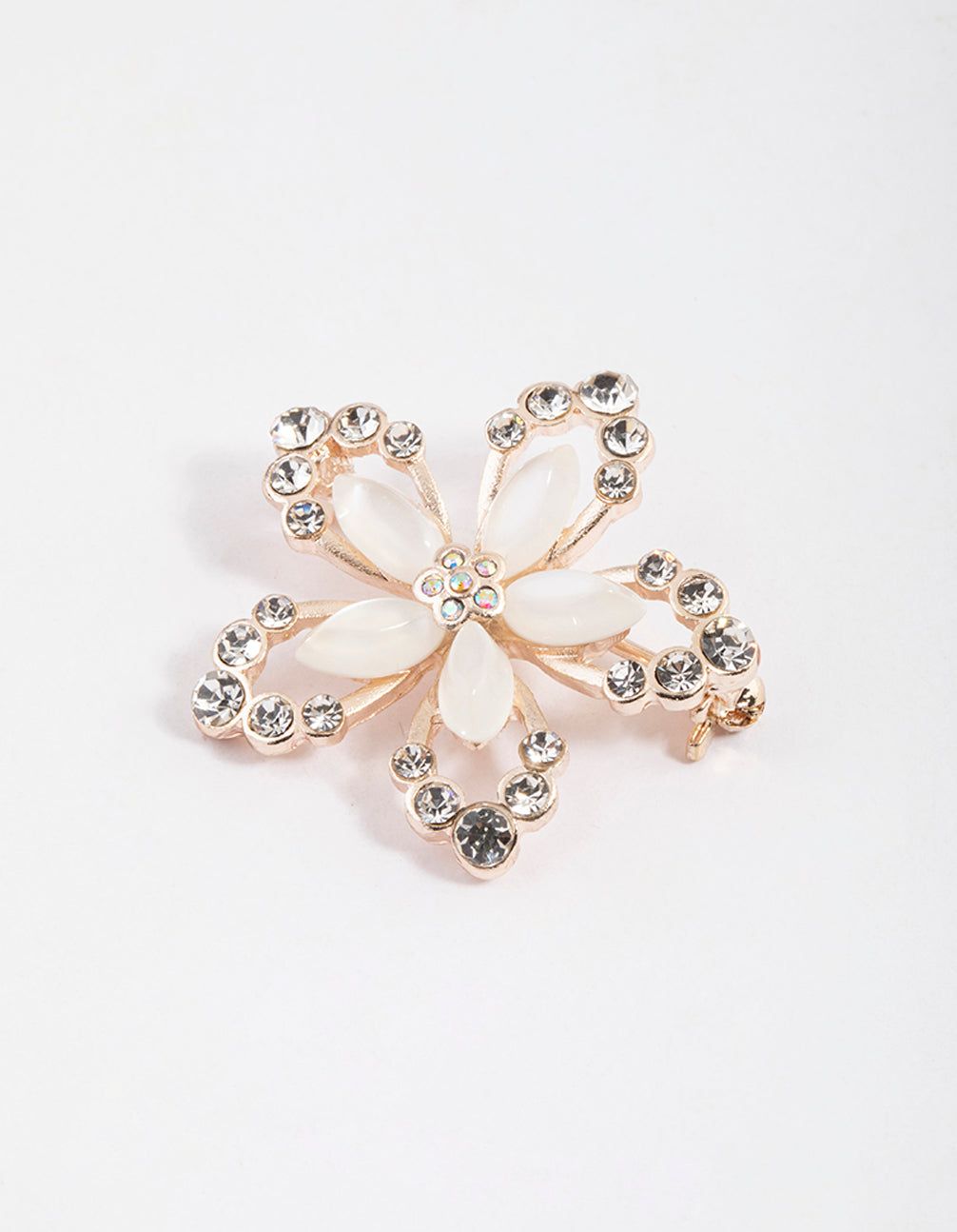 Rose Gold Pretty Open Flower Brooch sold by lovisa
