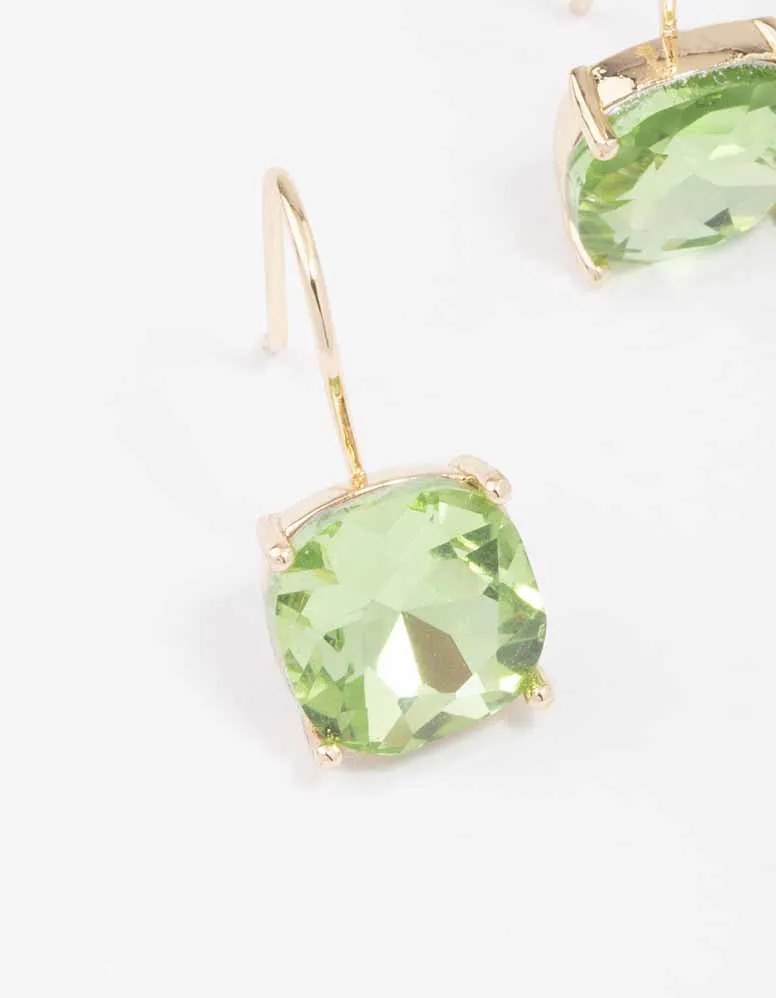 Gold Large Diamante Gem Drop Earrings sold by lovisa product image thumbnail 2