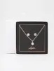 Silver Bezel Diamante Jewellery Set sold by lovisa