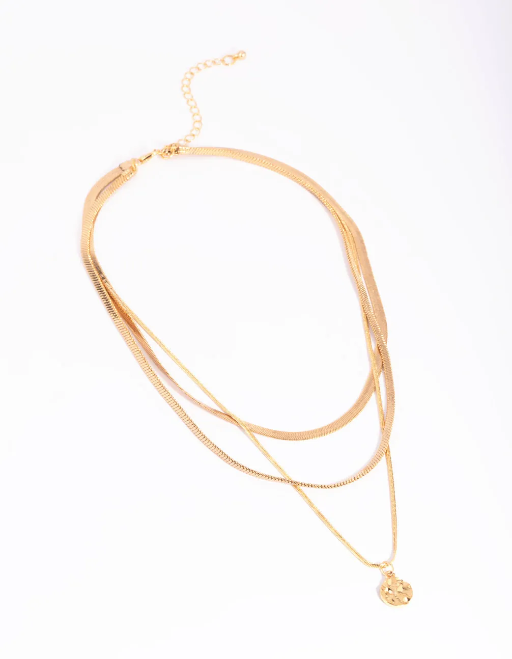 Gold Plated Snake Chain & Disc Necklace Pack sold by lovisa product image thumbnail 3