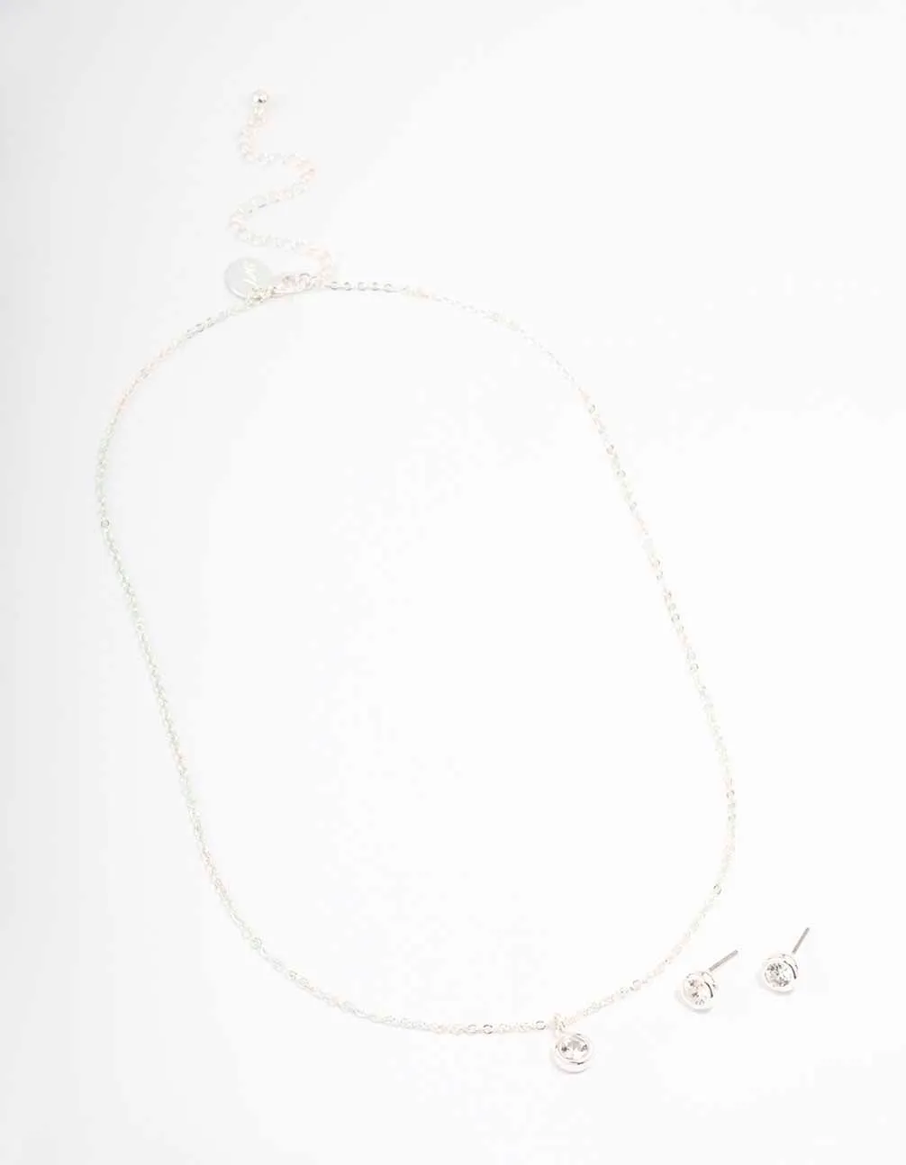 Silver Bezel Diamante Jewellery Set sold by lovisa product image thumbnail 3