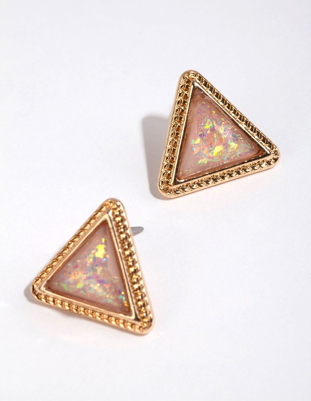 Gold Foil Triangle Stud Earrings sold by lovisa