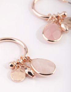 Rose Gold Quartz Hoop Earrings sold by lovisa