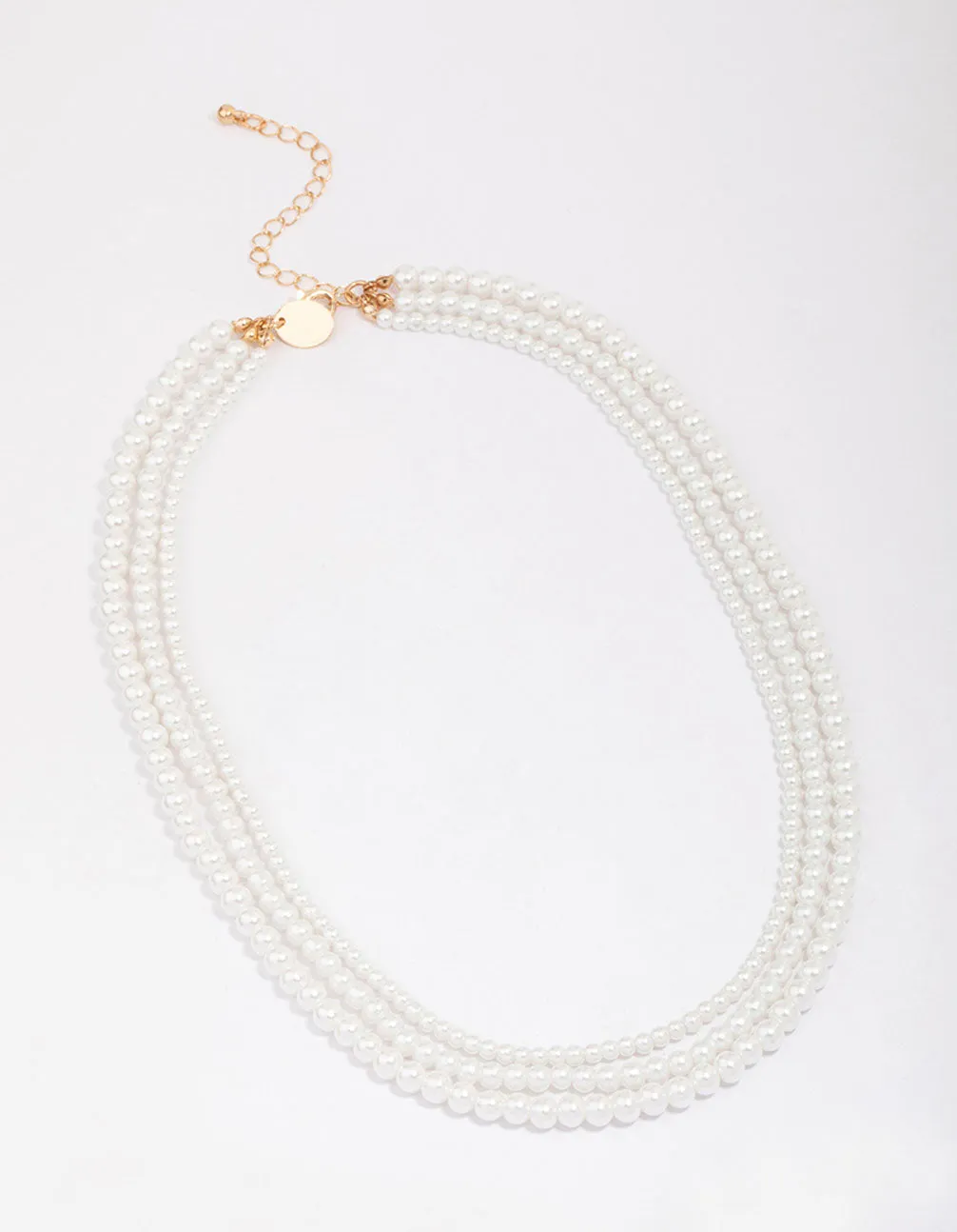 Pearl Layered Trio Statement Necklace sold by lovisa product image thumbnail 2