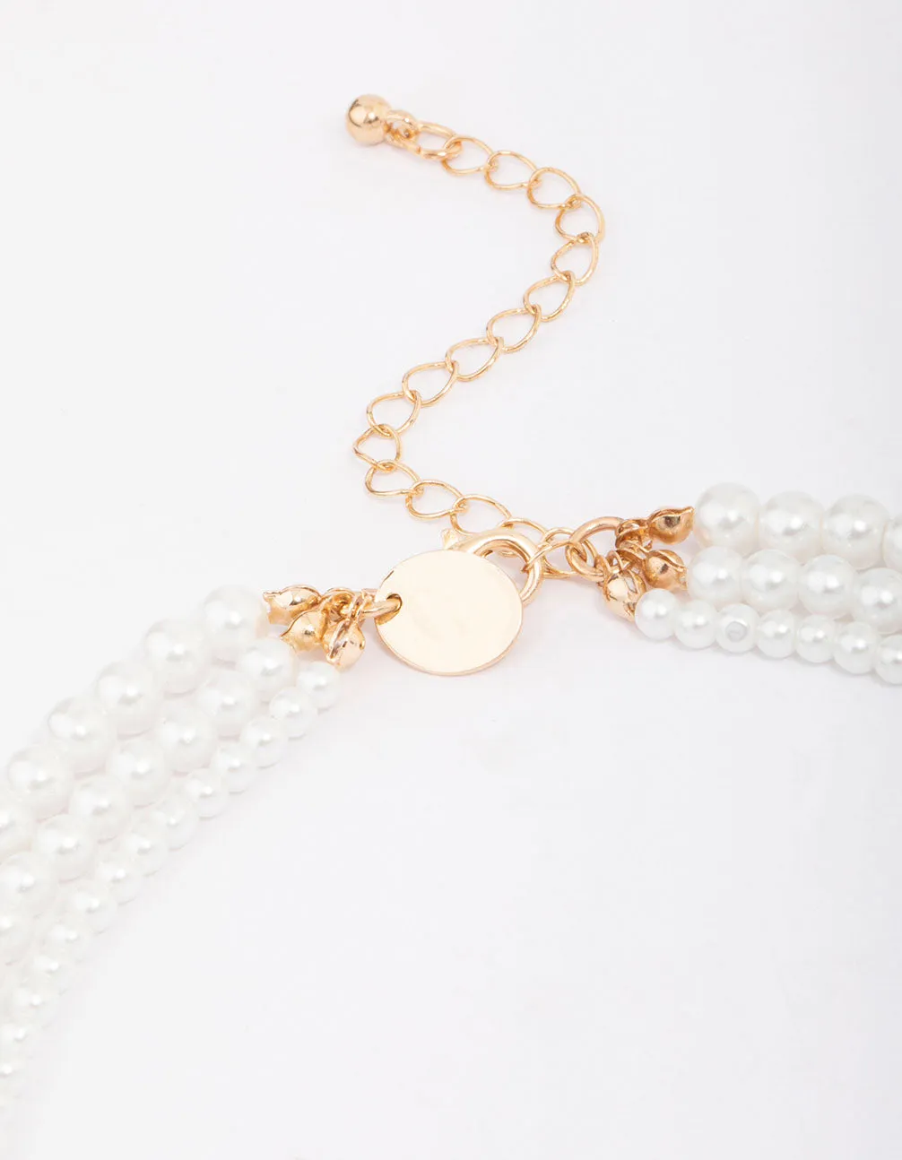 Pearl Layered Trio Statement Necklace sold by lovisa product image thumbnail 3