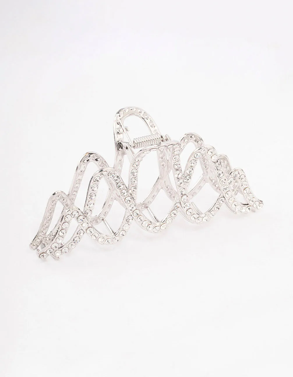 Silver Diamante Infinity Hair Claw Clip sold by lovisa