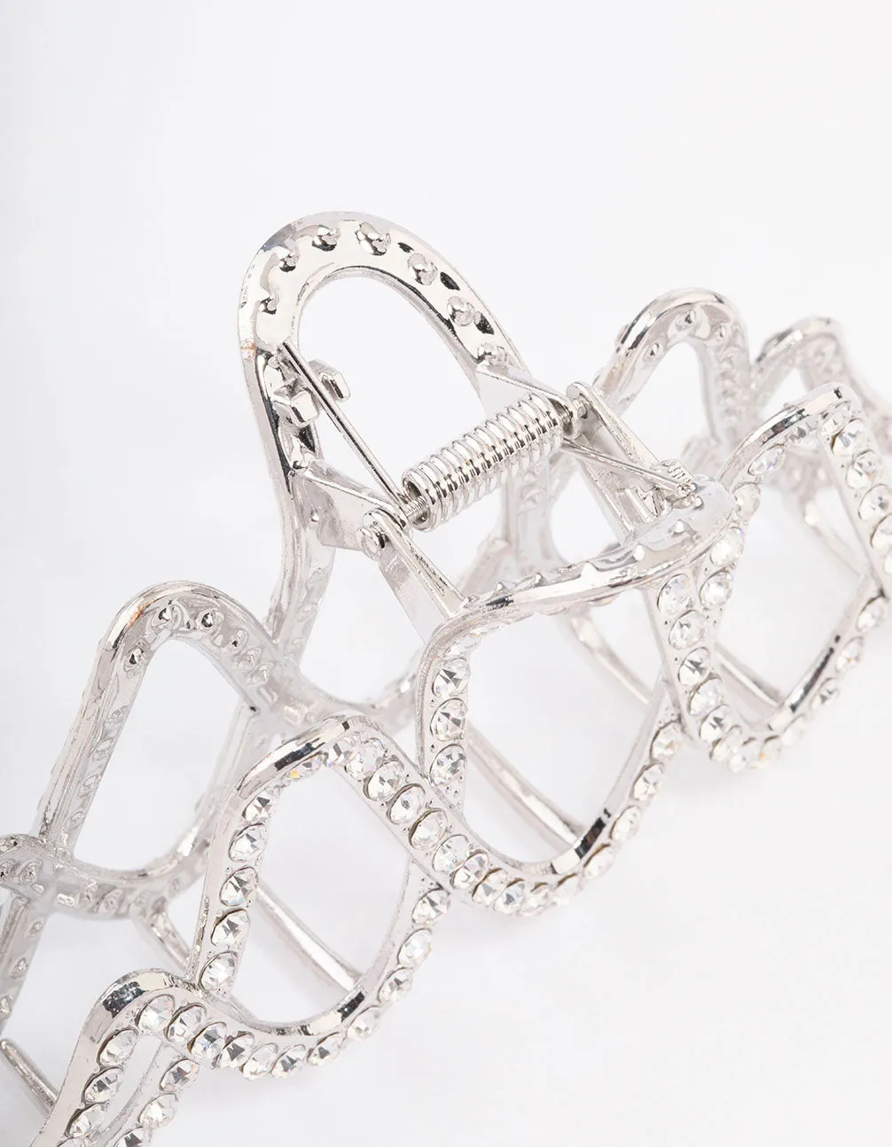 Silver Diamante Infinity Hair Claw Clip sold by lovisa product image thumbnail 3