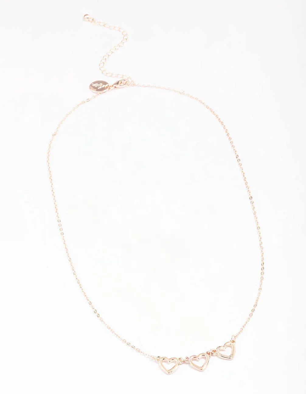Rose Gold Cut Out Heart Pendant Necklace sold by lovisa product image thumbnail 2