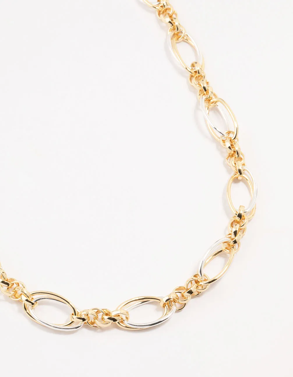 Mixed Metals Chunky Chain Necklace sold by lovisa