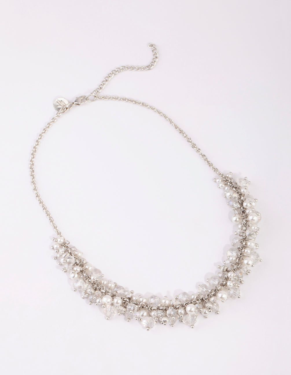Silver Pearl Bead Cluster Necklace sold by lovisa product image thumbnail 2