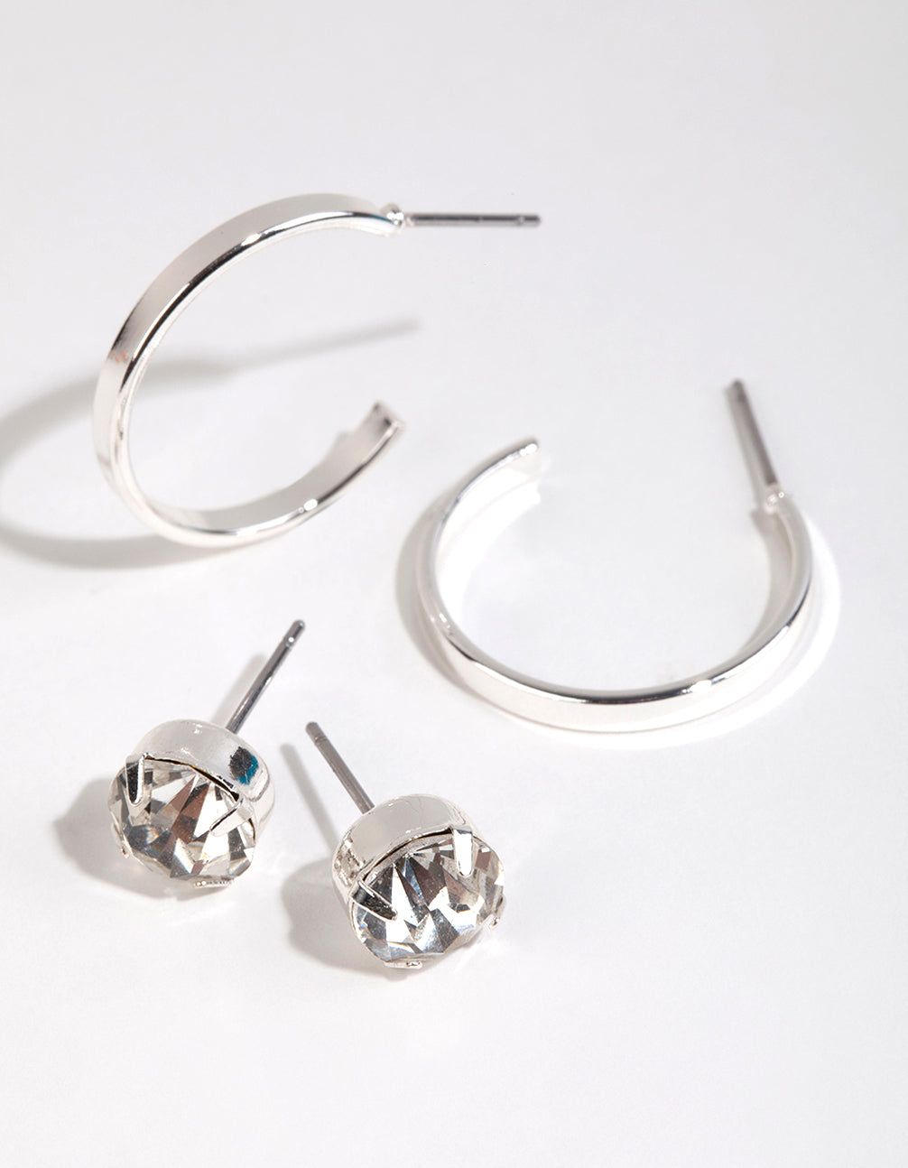 Silver Classic Hoop & Stud Earring Pack sold by lovisa