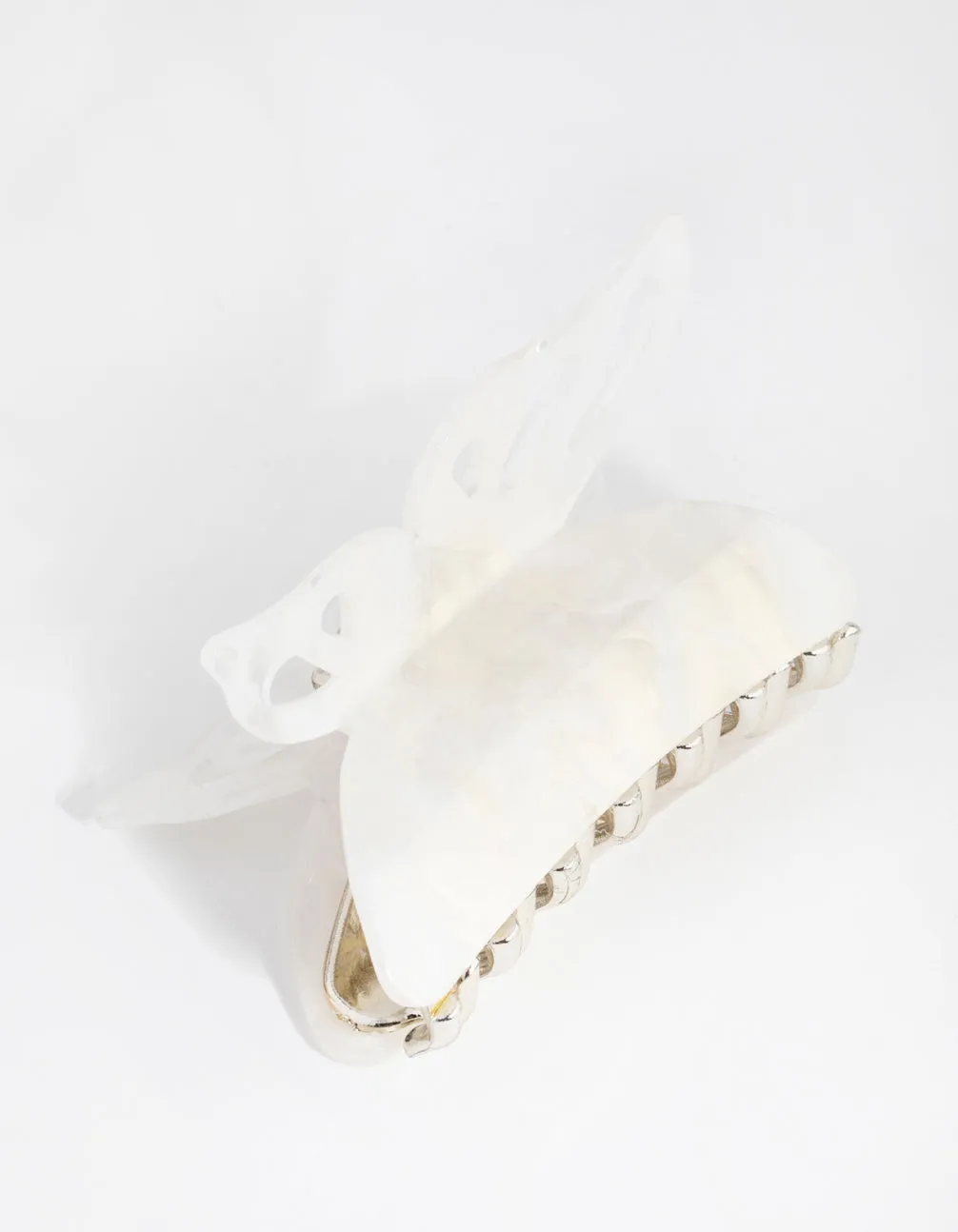 White Marble Butterfly Claw sold by lovisa