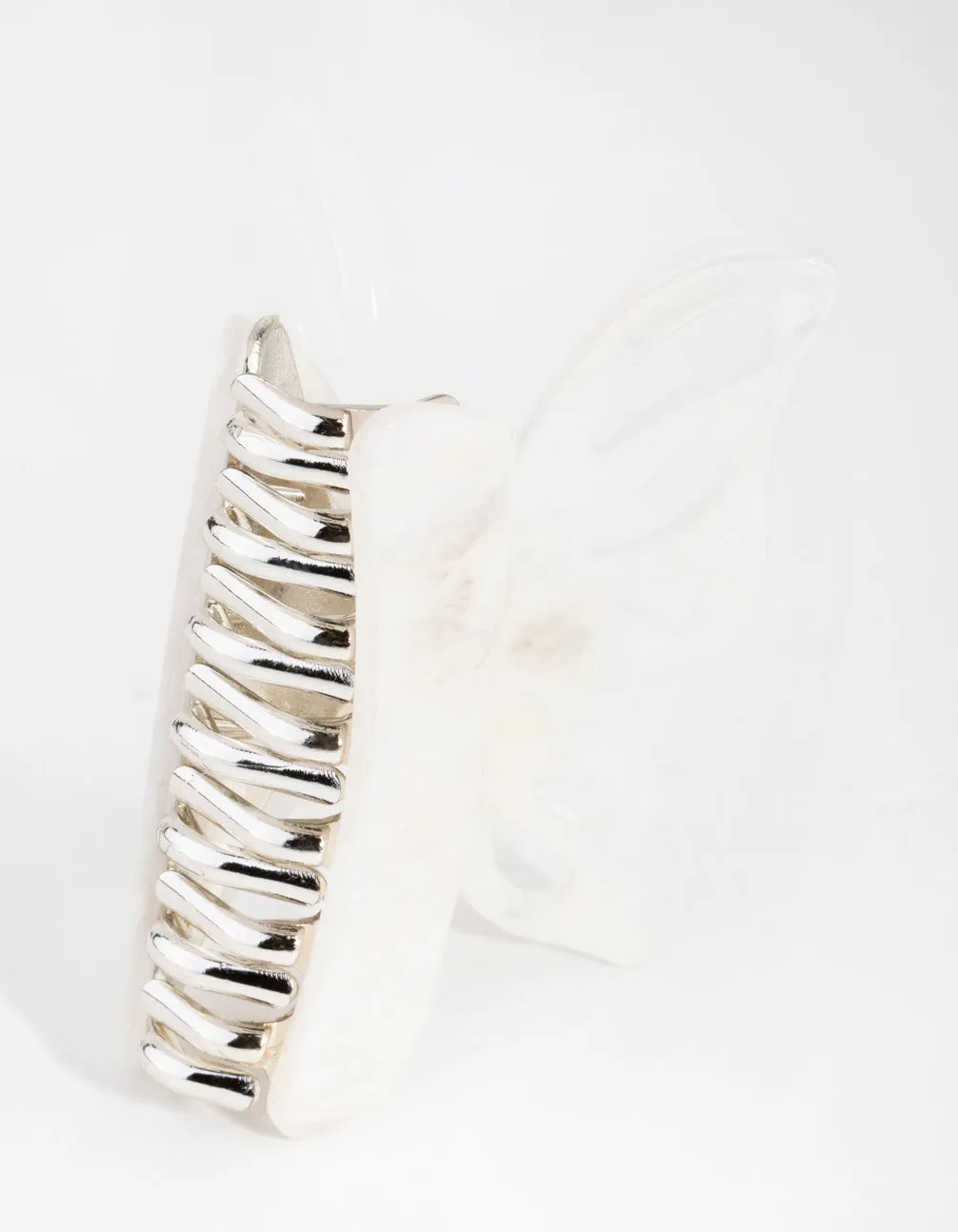 White Marble Butterfly Claw sold by lovisa product image thumbnail 4
