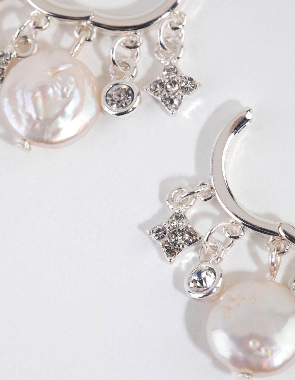 Silver Plated Hoop with Freshwater Pearl Earrings sold by lovisa product image thumbnail 3