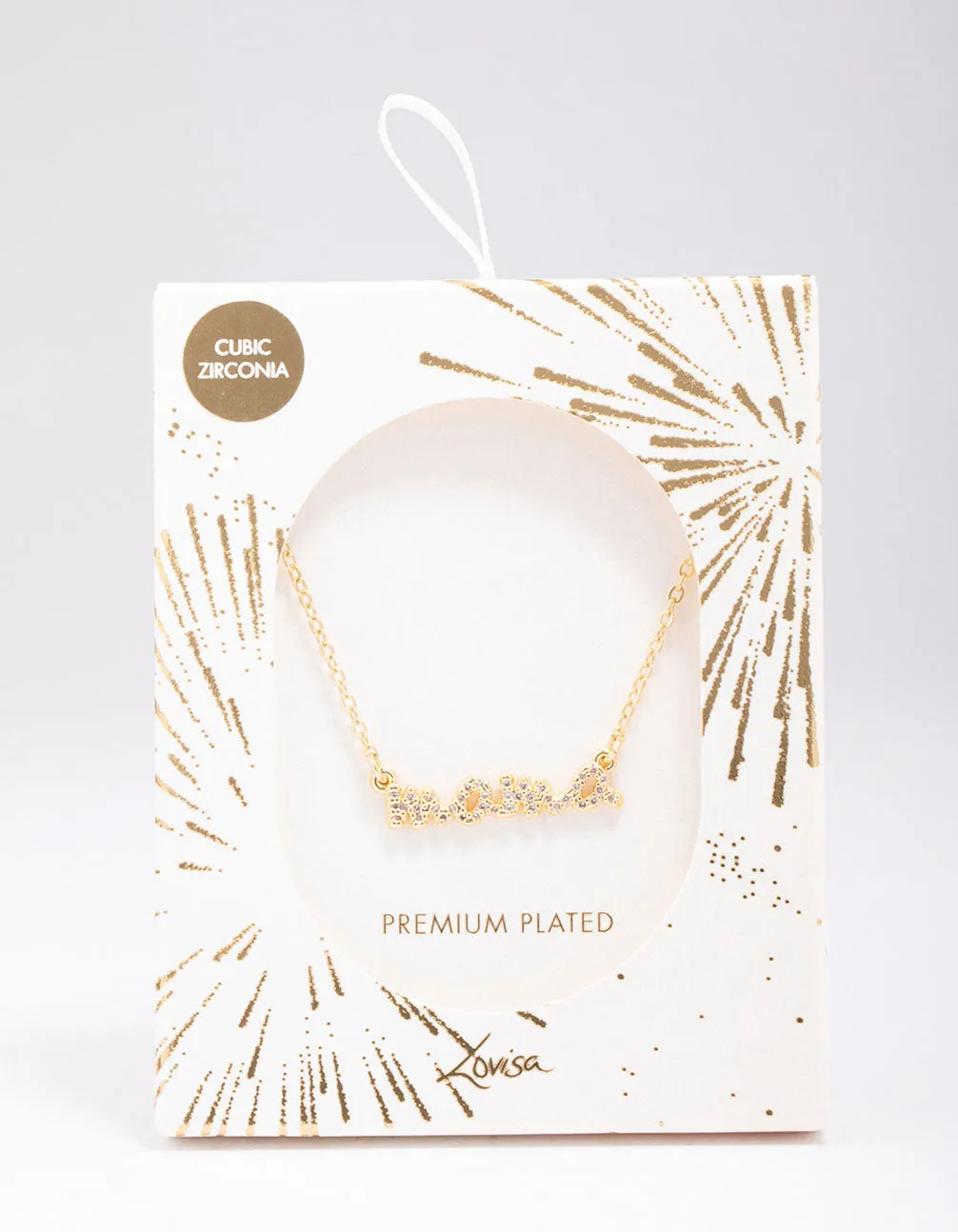 Gold Plated Mama Cubic Zirconia Pendant Necklace sold by lovisa product image thumbnail 2