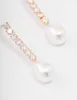 Gold Cubic Zirconia Pearl Drop Earrings sold by lovisa