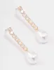 Gold Cubic Zirconia Pearl Drop Earrings sold by lovisa
