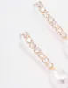 Gold Cubic Zirconia Pearl Drop Earrings sold by lovisa