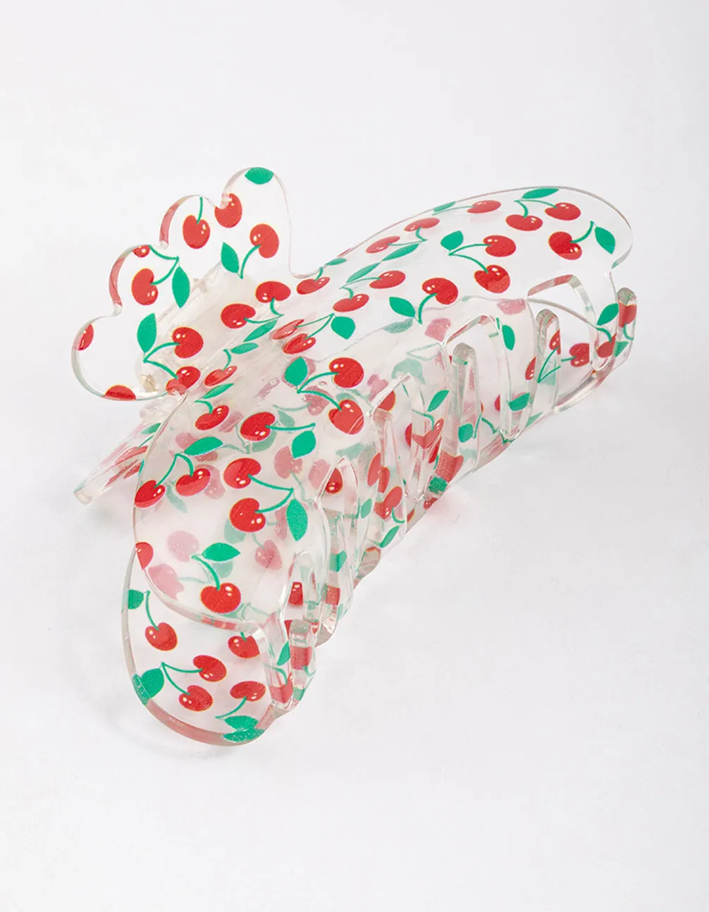 Acrylic Cherry Claw Clip sold by lovisa