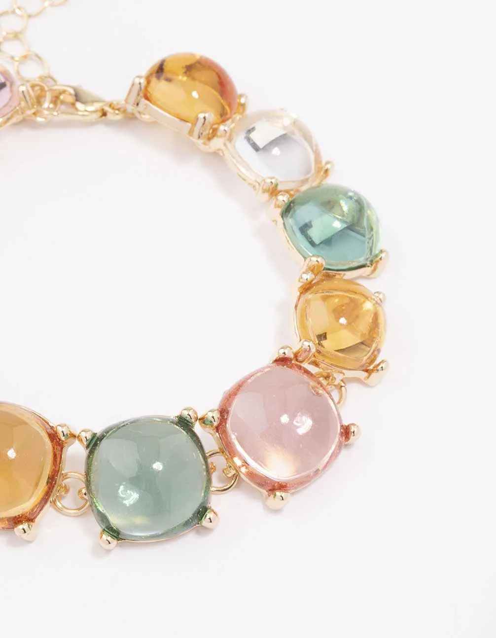Gold Transparent Round Stone Bracelet sold by lovisa product image thumbnail 2