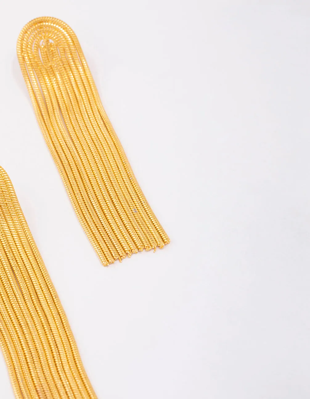 Gold Plated Stainless Steel Curved Box Chain Drop Earrings sold by lovisa product image thumbnail 3