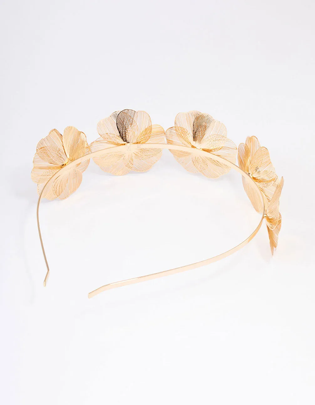 Gold Wire Diamante Flower Headband sold by lovisa product image thumbnail 3