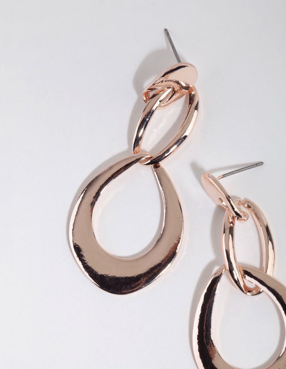 Rose Gold Open Loop Trio Drop Earrings sold by lovisa product image thumbnail 2
