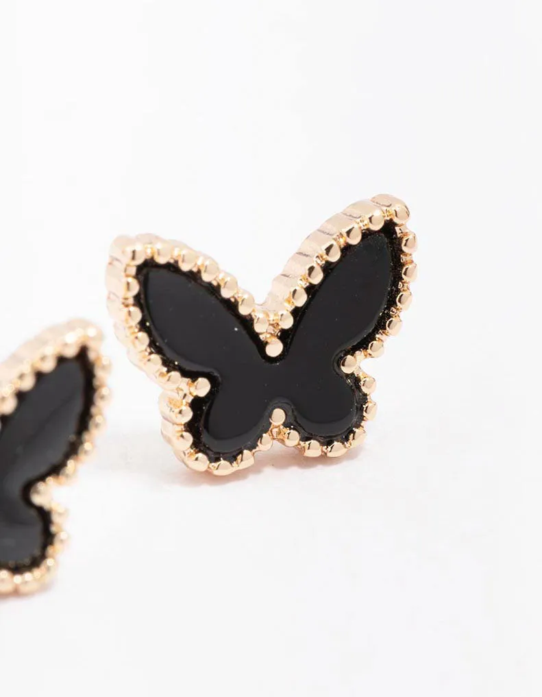 Gold Butterfly Stud Earrings sold by lovisa product image thumbnail 2