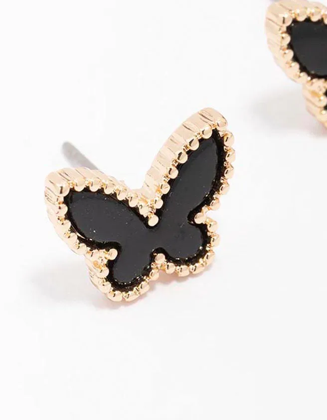 Gold Butterfly Stud Earrings sold by lovisa product image thumbnail 3