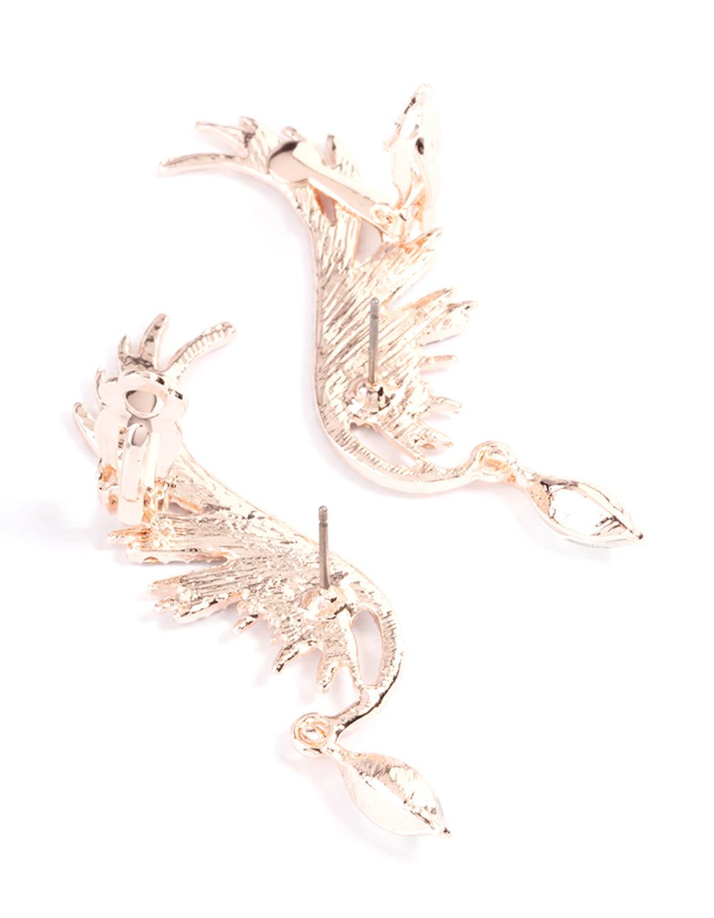Rose Gold Diamante Wing Drop Cuff Earrings sold by lovisa product image thumbnail 5