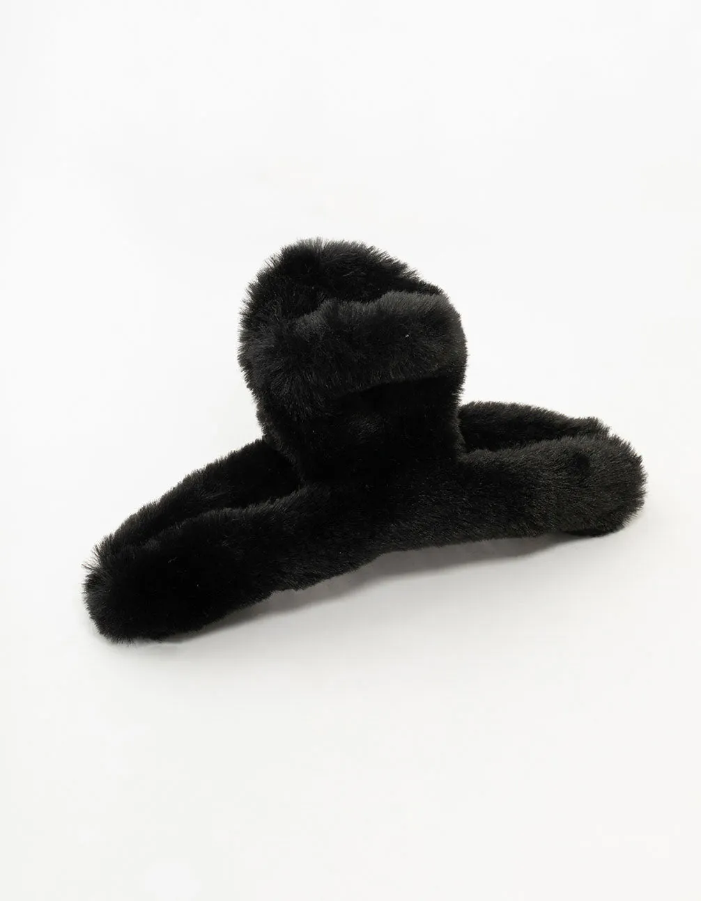 Large Fluffy Black Hair Claw Clip sold by lovisa
