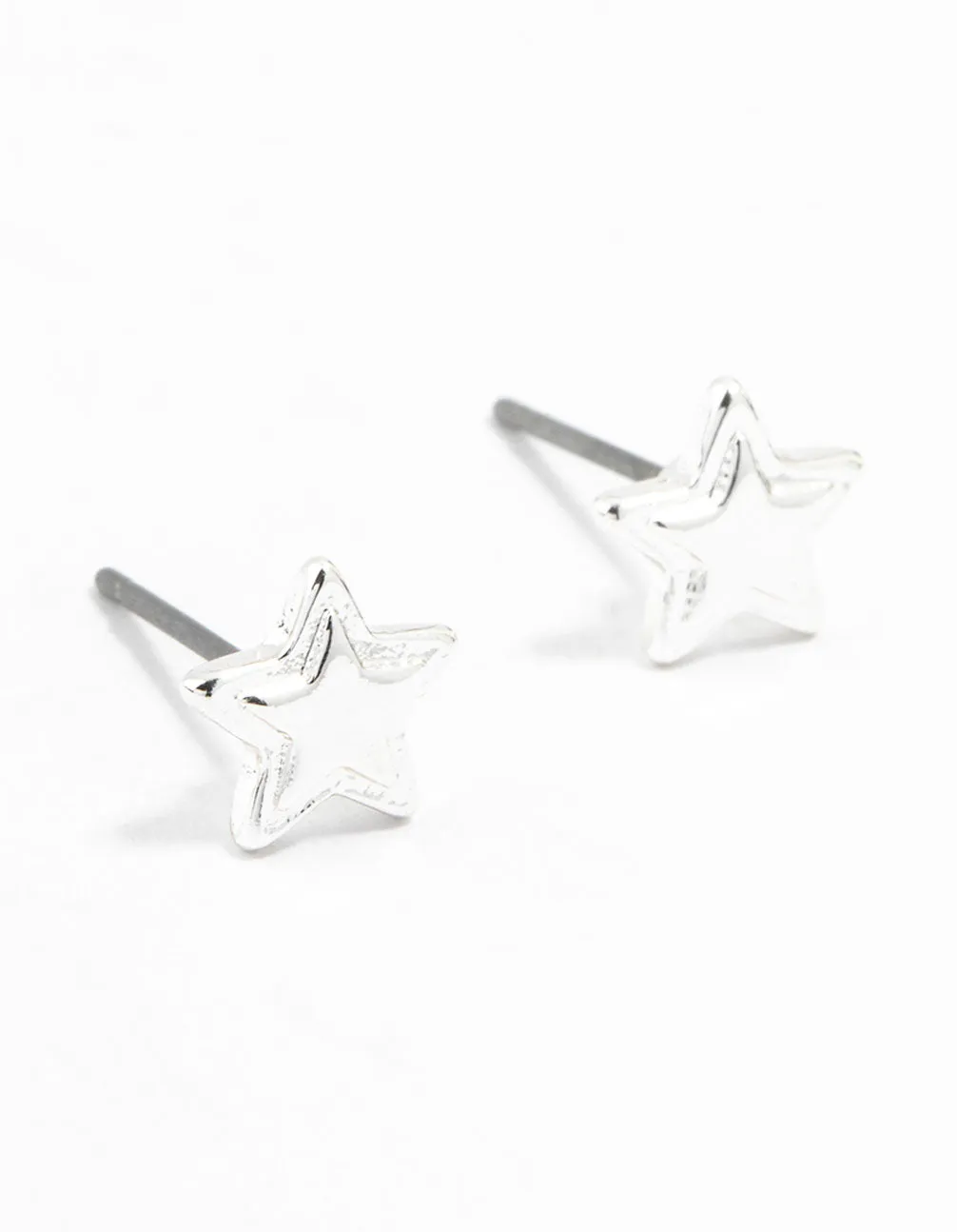 Silver Layered Star Stud Earrings sold by lovisa